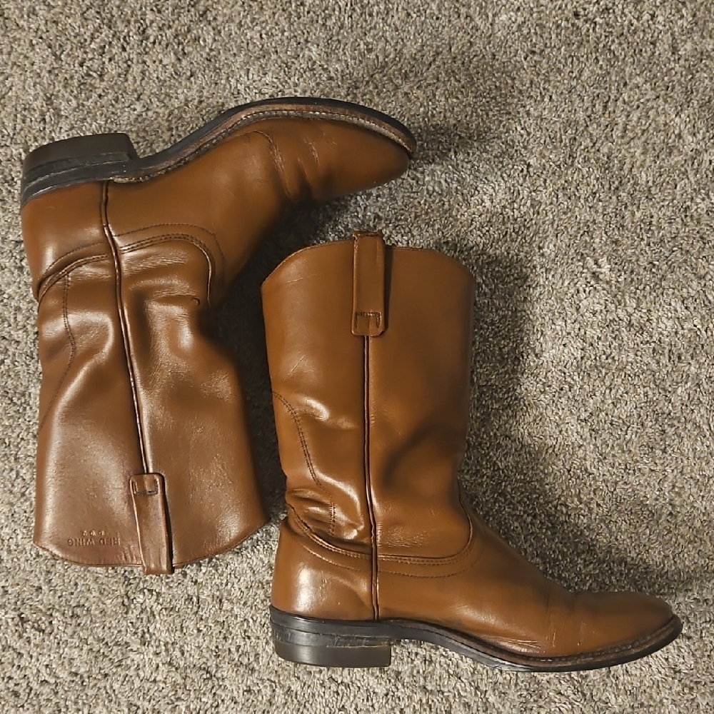 Red Wing Shoes Brown Leather Boots Western Cowboy 10